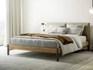 Letto con testiera in tessuto imbottito Eden Soft di Dielle Modus